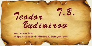 Teodor Budimirov vizit kartica